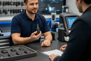 Chaveiro utilizando máquina para confecção de chave codificada em Almirante Tamandaré.